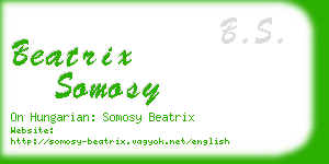 beatrix somosy business card